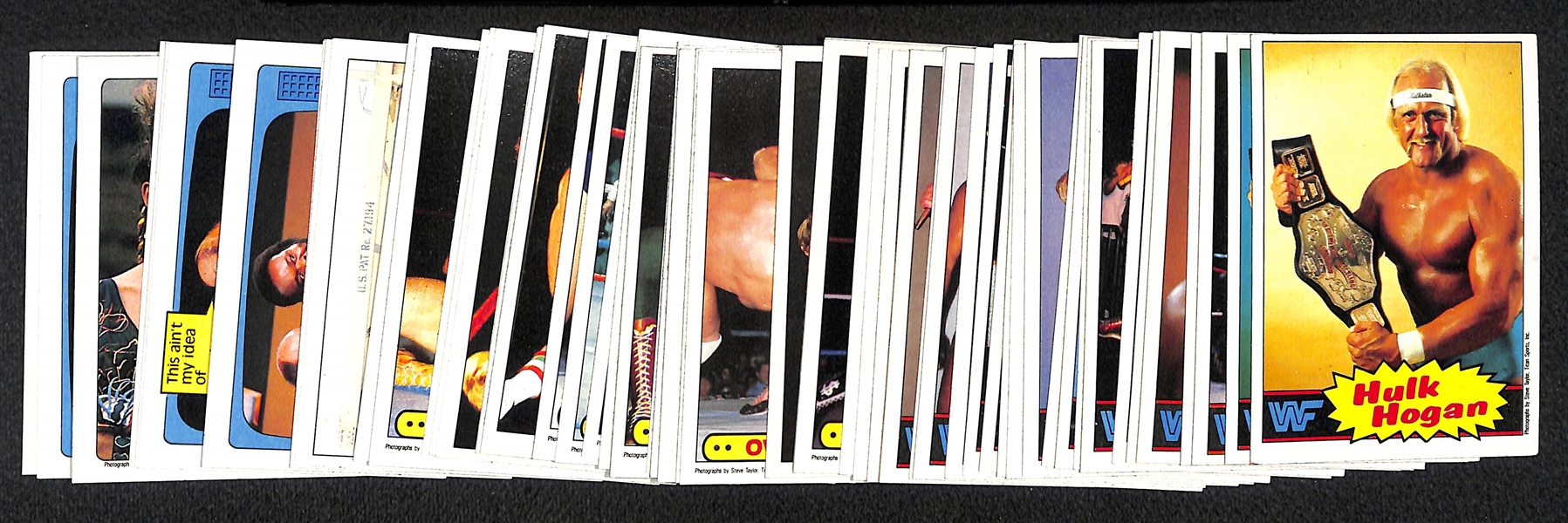1985 Topps WWF Complete Card Set of 66 Cards w. Hulk Hogan Rookie Cards #1 & #16